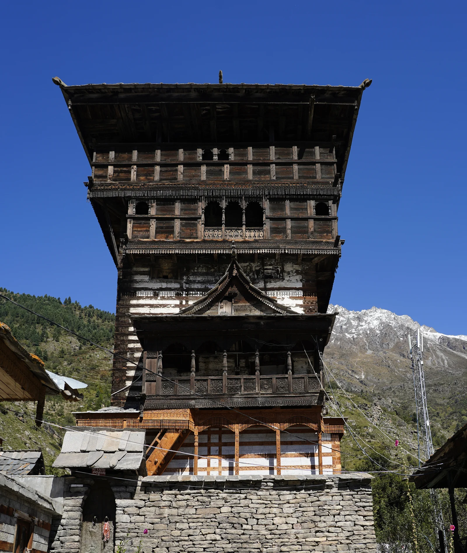 Kamru Fort 15th-century wood and stone tower, Sangla