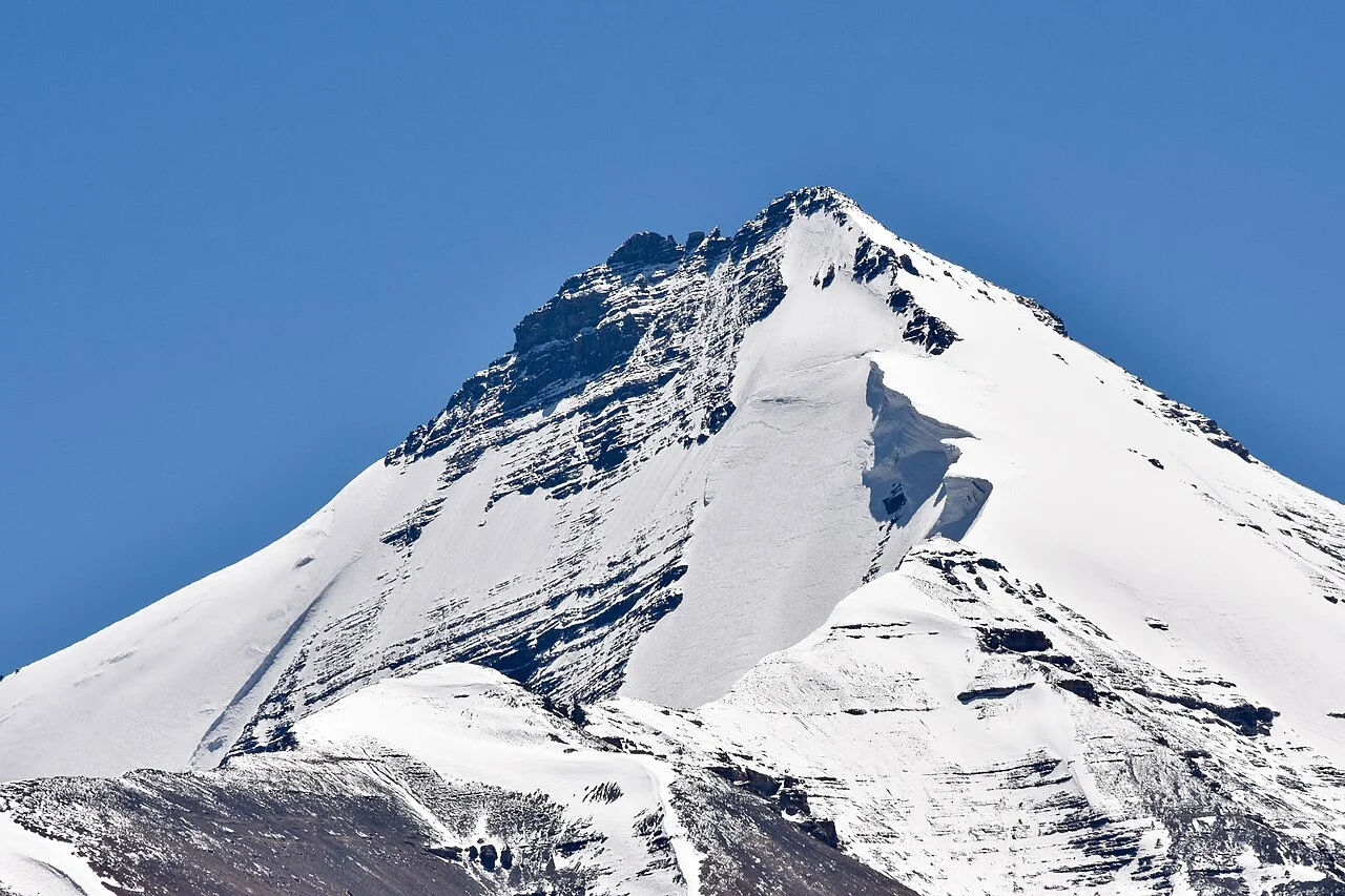 High-altitude stone houses of Kibber village surrounded by pristine snow