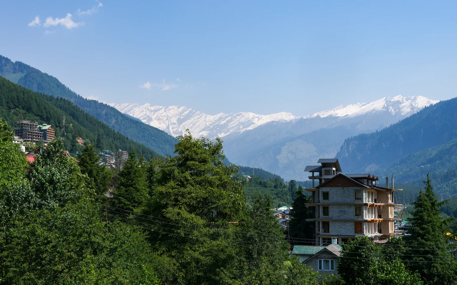 Rohtang Pass high altitude switchbacks and snow mountains